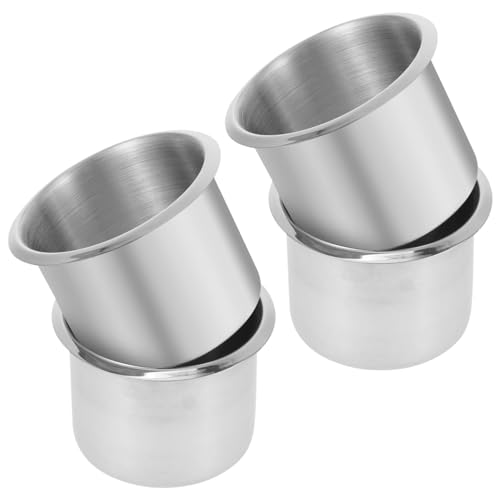Porte-gobelets encastrables en acier inoxydable pour bateau : pack de 4 supports marins durables