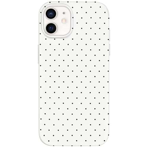 Hython for iPhone 11 Case Cute Polka Dot Aesthetic Design Simple Cover 6.1', Thin Slim Anti-Scratch Soft TPU Bumper Shockproof Rubber Protective Phone Cases for Women Girls Girly Boys, White