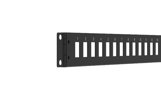 Jingchengmei 16 Ports Keystone Patchpanel | 1HE Rackmount 48,3cm | Aufklappbares Design