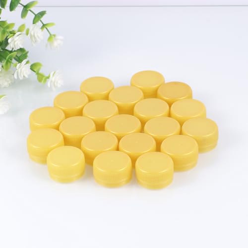 Image of Healifty 100 Pcs Plastic Water Bottle Caps 1.18 Inch Reusable Diy Drink Bottle Covers for Kids Crafts and Home Education