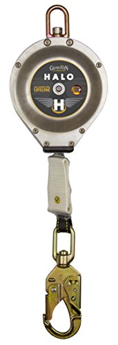 Guardian Fall Protection 10909 Halo Web SRL – 20 ft. Nylon Webbing with Carbineer, Swivel Top, Steel Snap Hook