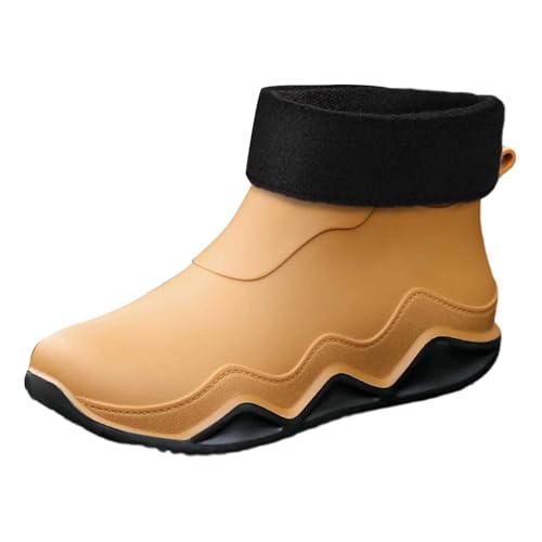 Zapatos de agua elegantes para lluvia cortos para uso al aire libre, antideslizantes y acogedores, perfectos para parejas, cómodos y extraíbles para viajes y senderismo, Amarillo, 39.5 EU