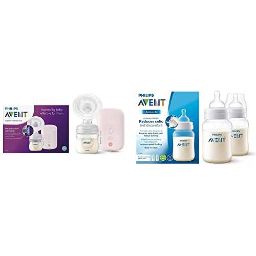 Image of Philips Electric Breast Pump & Classic Feeding Bottles