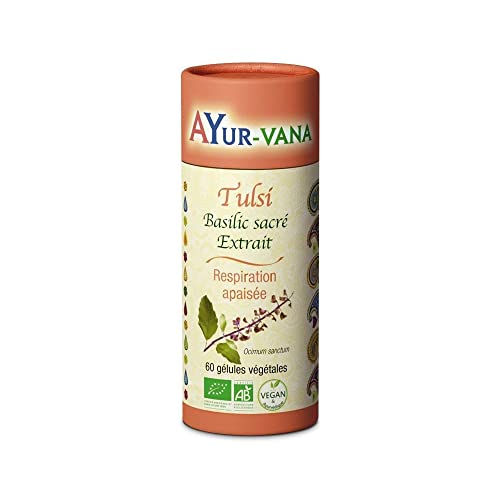 AYur-vana Tulsi Basilic Sacré Bio 60 Gélules 325 mg