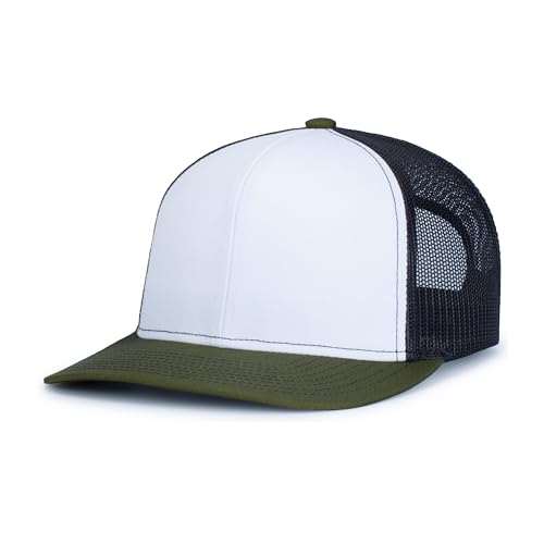 Image of Pacific Headwear Contrast Stitch Trucker Snapback