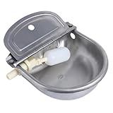 Homend Automatic Waterer Bowl Farm Grade Stainless Stock Waterer Horse Cattle Goat Sheep Dog Water (Without Drainage Hole)