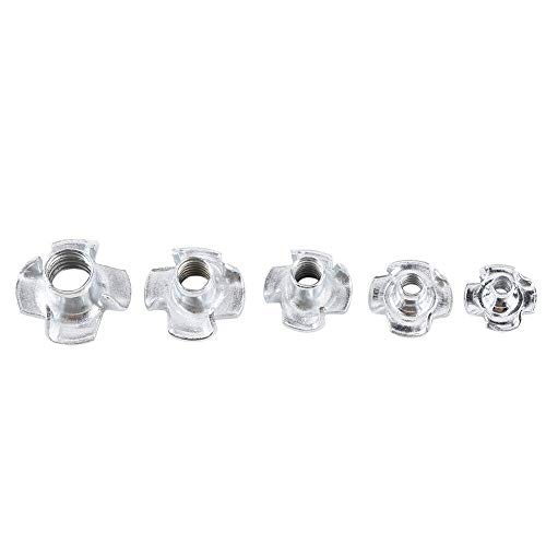 120 dadi a T 4 griffe in acciaio zincato M3 M4 M5