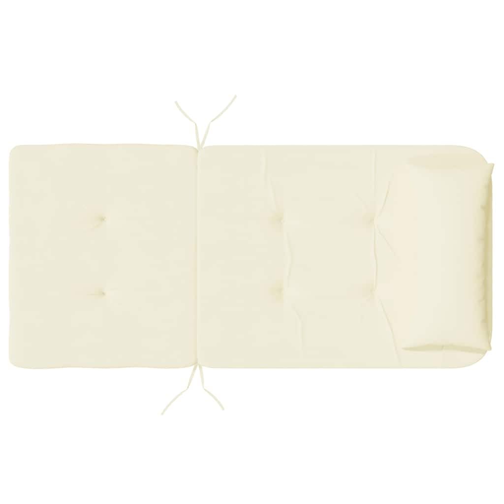 vidaXL Cojines para Silla Adirondack 2 uds Tela Oxford Color Crema, cojín, cojín para Silla de jardín, cojín para Tumbona, cojín para Silla