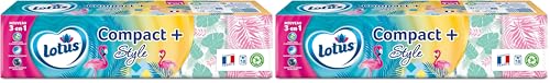Mouchoirs LOTUS COMPACT+ STYLE x18 étuis (Lot de 2)