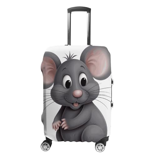 Carry on Luggage Cover Grey Rat Suitcase Covers for Luggages Tsa Approved Travel Luggage Sleeve Protector Elastic Suitcase Protector Anti-Scratch Washable Fits 19-30 Inch Case -M