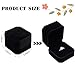 Wowagoga Ring Box - Velvet Ring Jewelry Storage Box Gift Box for Proposal, Wedding, Engagement, Ring Earrings Jewelry Counter Display Props - Black