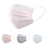 [MIXSIM] 流れ星マスク 花柄マスク 不織布 マスク 花柄 不織布 マスク 不織布 花柄 マスク 不織布 レース柄 マスク 花柄 レース 175mm 17.5cm 四層構造 ウイルス飛沫 99%カット 個別包装 30枚入りギフトパッケージ 星 ブラック [並行輸入品]