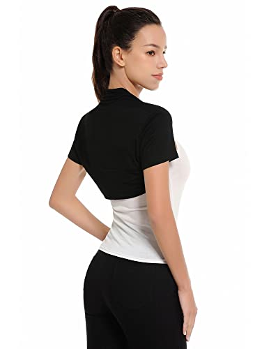 AmélieBoutik Women Short Sleeve Open Front Bolero Cropped Cardigan Shrug4