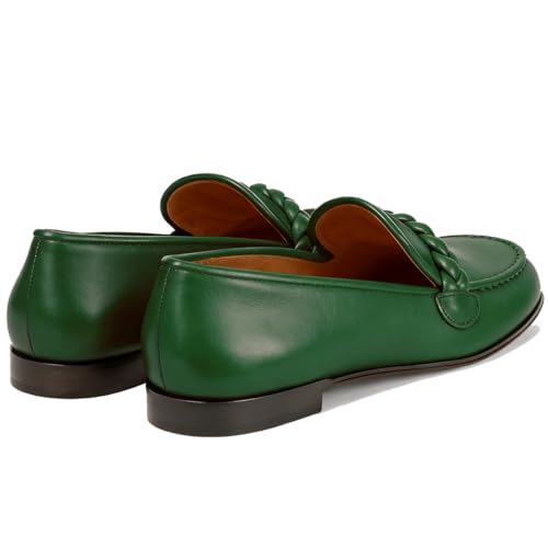 Image of MOOMMO Women Comfortable Suede Loafer Flats Round Closed Toe Slip On Penny Loafers Knitted Strap Oxford Loafer Shoes for Office Ladies Work Daily Casual Club Driver Flats Spring Elegant 4-11 M US