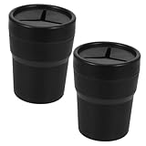 STOBAZA 2 Stück Multifunktionaler Auto Mülleimer mit Deckel Kompakter Kleiner Müllbehälter für Getränkehalter Tragbarer Auto Organizer für Müll und Aufbewahrung Praktische Autoinnenraum