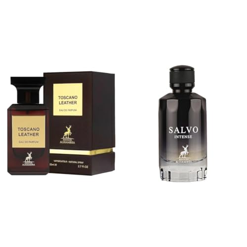 Maison Alhambra Toscano Leather 80 ml + Salvo Intense by Maison Alhambra for Men 3.4 oz EDP Spray