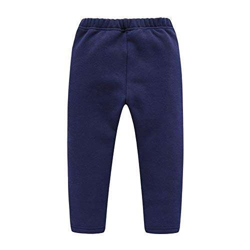 Mud Kingdom Little Boys Winter Pants Fleece Lined Tight Fit Star Size 6/7 Navy2