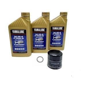 Image of Yamaha Raptor 660 (2001-2005) all Models HP Oil Filter Change Kit Yamaha Part# 5DM-13440-00-00, 3 Quarts Hi Performance LUB-10W40-FS-12