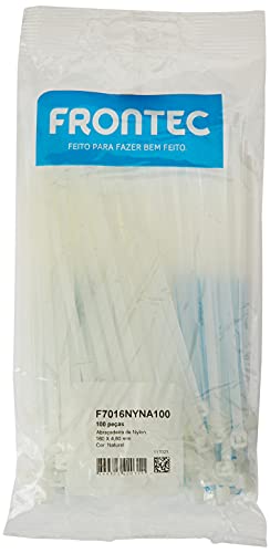 ABRAÇADEIRA NYLON NATURAL 160 X 4,8mm - 100 PEÇAS CADA - F7016NYNA100