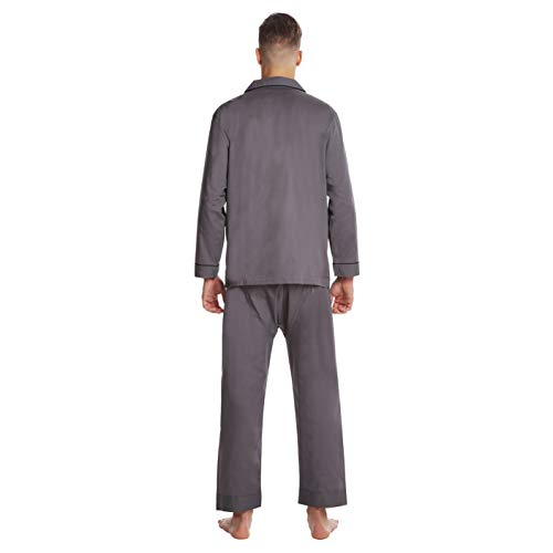 EVERDREAM Men’s Pajama Set, Solid Lightweight Botton Down Pajamas for Men2