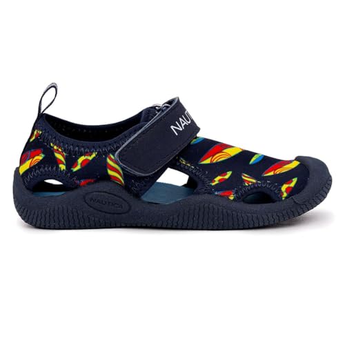Image of Nautica Kids Water Shoes for Boys Girls Toddler Quick Dry Swim Shoes Aqua Socks Beach Pool Closed Toe Barefoot Summer Watershoes for Toddlers Size 5-12