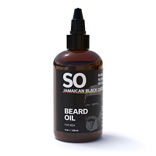 SO Jamaican Black Castor & Beard Oil Fast Absorbing | Promote Beard and Hair Growth | Best Oil For Men's Beard Growth & All Hair Textures | Grow Strong Healthy Hair | 4 oz / 118 mL