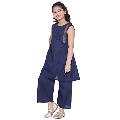Image of Bitiya By Bhama Girl's Cotton Blend Kurta & Palazzo