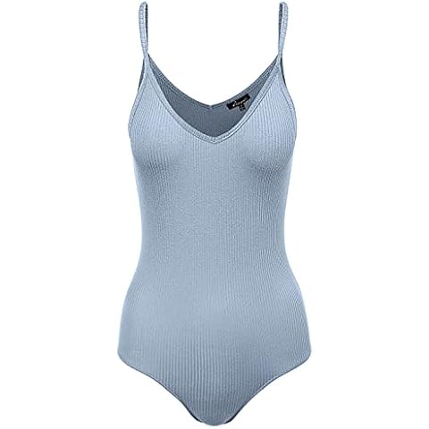 Women's Ribbed Cotton Racerback Bodysuit Cover