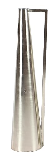 Deco 79 Metal Decorative Vase Centerpiece Vases with Handles, Set of 2 Flower Vases for Home Decoration 17", 22"H, Silver