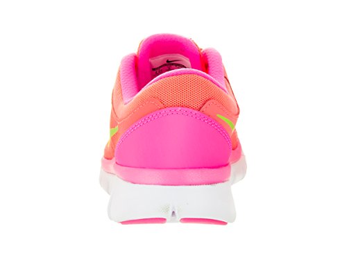 Nike Girl's Flex Run 2015 Running Shoe (GS) Lava Glow/Pink/White/Lime Size 6.5 M US3