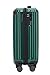 Münicase M816 TSA-Schloss, Teleskopgriff, Reisekoffer mit 4 Rollen, Hartschale, Kabinentrolley 55cm, Dunkelgreen