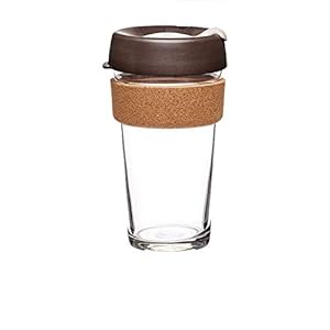 KeepCup Brew Cork, herbruikbare glazen beker, Large 454mls, Almond