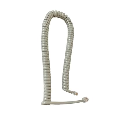 The VoIP Lounge Replacement 9 Foot Handset Curly Cord for Nortel Norstar T7316E T7208 T7100 Phone & M3902 M3903 M3904 Platinum Gray