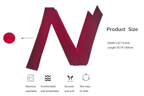 Women Velvet Sash Waist Belt Bow Tie Belt Skinny Neck Scarf for Bridal Wedding Special Occasion Dress2