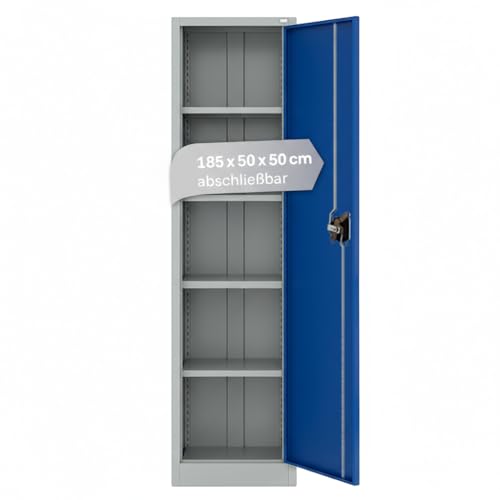 LagerZwei Mehrzweckschrank 185x50x50cm I Metallschrank...