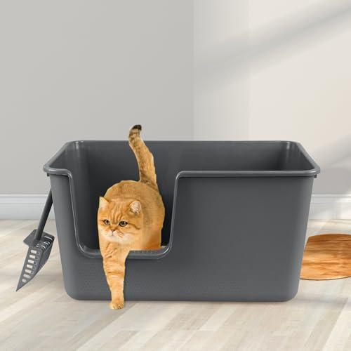 2 cajas grandes para gato con paletas, gris miniatura 6