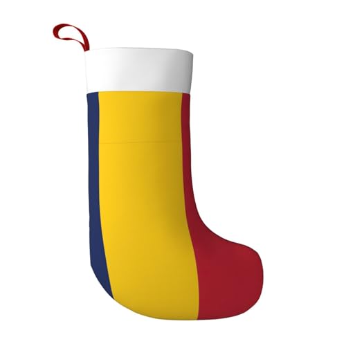 TTIGLHOH Chaussettes de Noël super douces avec motif drapeau du Tchad - Chaussettes de Noël imprimées double face pour décoration de famille