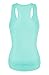Urban CoCo Women's Basic Stretch Tank Tops (XL, Light Blue)