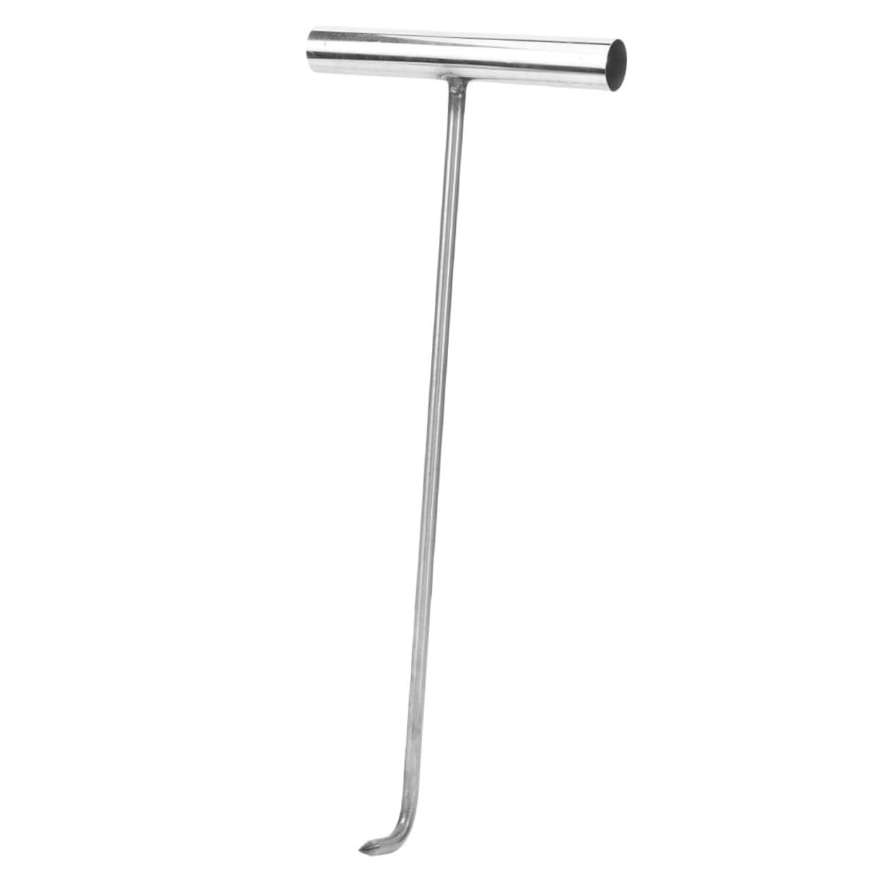Lift Hook Hooks for Hanging Ceiling Hooks Heavy Duty Drain Grate Hook Spring Hook Lifter Pull Hook Stainless Steel Manhole Cover Hook Practical Hook Stainless Steel t Hook Silver BELLIFFY