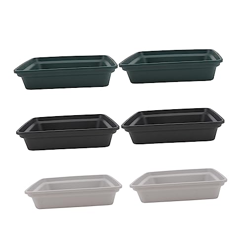 VICASKY 6Pcs European Square Flowerpot Trays Pot Bottom Saucers for Plants Succulents Prevents Leaks for Use