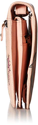 Anna By Anuschka Women’s Hand-Painted Genuine Leather Flap Organizer Wallet - Vintage Garden #TOP2