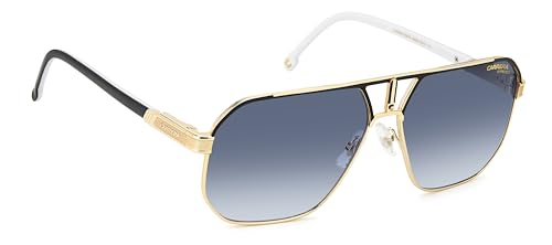 Carrera Men's Casual Pilot Sunglasses, Black Gold/Blue Shaded, 62/14/1453