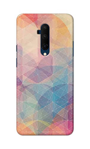 Image of Printed Hard Back Cover Case for OnePlus 7T Pro | OnePlus 7 Pro Back Cover (Crumpled Paper Design) -1803