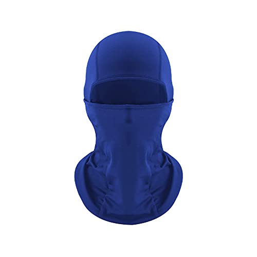 Blue Balaclava Silk Brushed Neck Face Mask Uv Protection Windproof Thermal Winter Surry Scarf Hood Helmet Hat For Women & Men Outdoor Sports #TOP4
