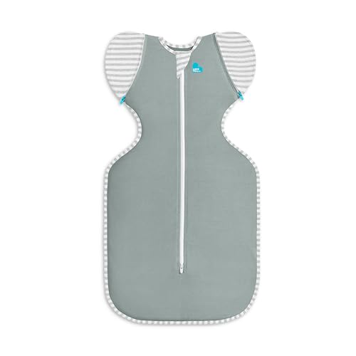 Image of Love to Dream Swaddle Up Transition Bag, Snug Fit, Zip-Off Wings, 1.0 Tog Suitable for Moderate Temperature 20-24C, Machine Washable & Double Zip for Easy Nappy Change, Deep Olive