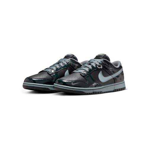 NIKE Men's Dunk Low Retro Quickstrike Shoes, Black, Gray, Green - 10.53