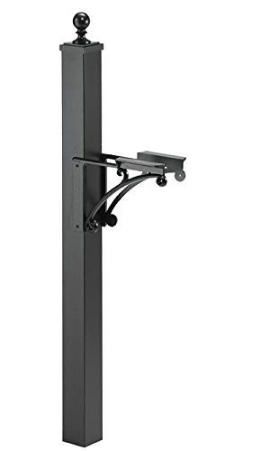 Whitehall Products 160xx Deluxe Mailbox Post and Bracket Finish: Black