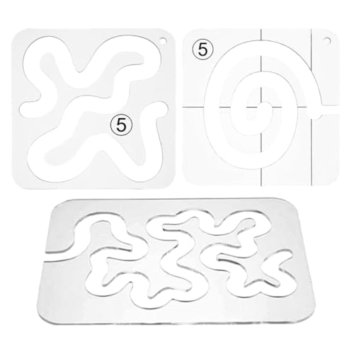 LALAFINA Règles de Couture Patchwork Bords Lisses Lot de 3 en Acrylique Transparent Compatibles...