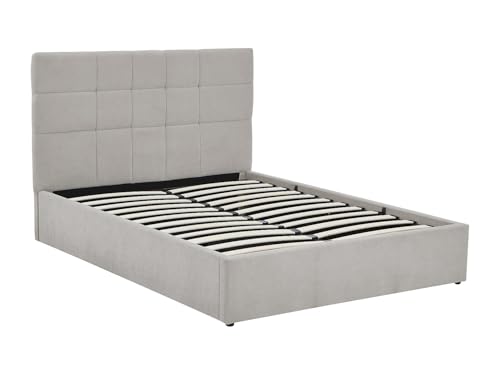 Pascal Morabito Vente-Unique - Cama con canapé abatible 2 plazas Hopeya - poliéster - Gris Claro