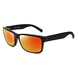 LECKIRUT Vintage Polarized Sunglasses for Men Women Retro Oversized Square Mirror Sun Glasses Red...